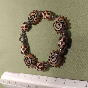 Glass beaded bracelet